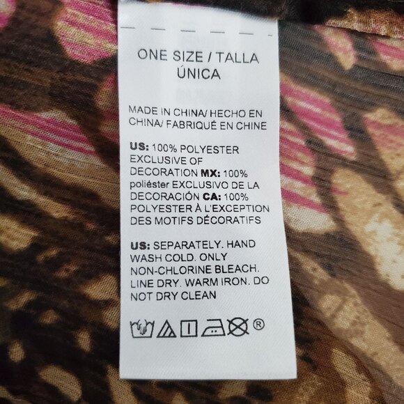 Chicos Womens Beaded Animal Print Tunic Top Size 16 Embellished Neckline Sheer - Picture 7 of 10